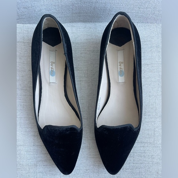 Boden Size 39 Black Velvet Block Heel Loafer, Perfect Holiday Shoe - Picture 4 of 11